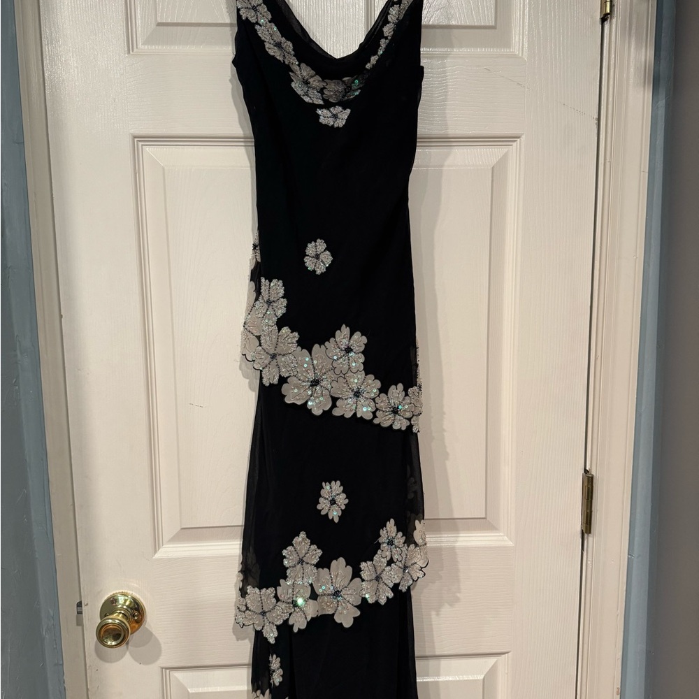 Elegant Black Floral Dress
